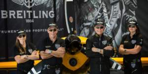 Team Nigel Lamb wer Bigatmo sunglasses, designed for pilots