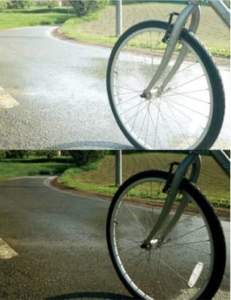 Bigatmo Zeolite Polarized lenses make it easy to spot this wet road surface